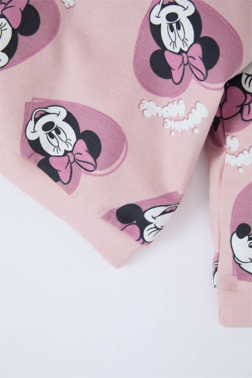 BÉBÉ FILLE Violet Ensemble Sweatshirt à col rond imprimé et Jogging Disney Mickey & Minnie pour bébé fille