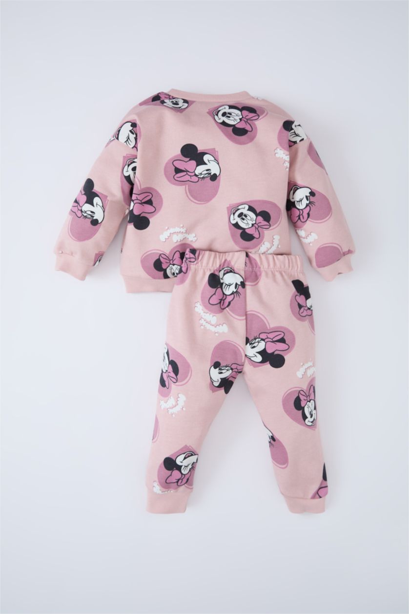 BÉBÉ FILLE Violet Ensemble Sweatshirt à col rond imprimé et Jogging Disney Mickey & Minnie pour bébé fille