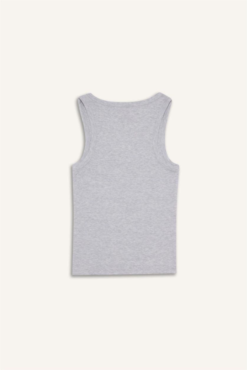 حريمي ميلانج رمادي تانك توب مضلع