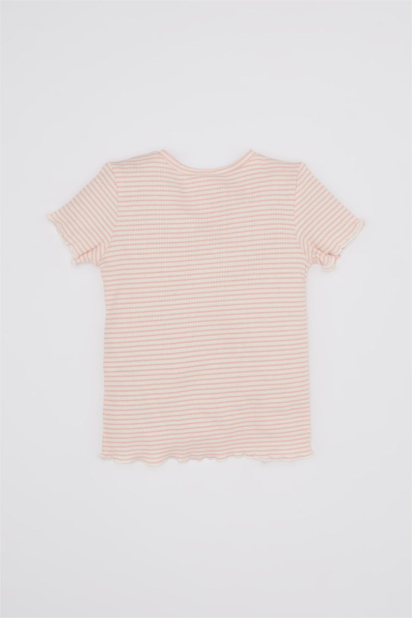 Baby Girl Pink Baby Girl Striped Ribbed Camisole T-Shirt