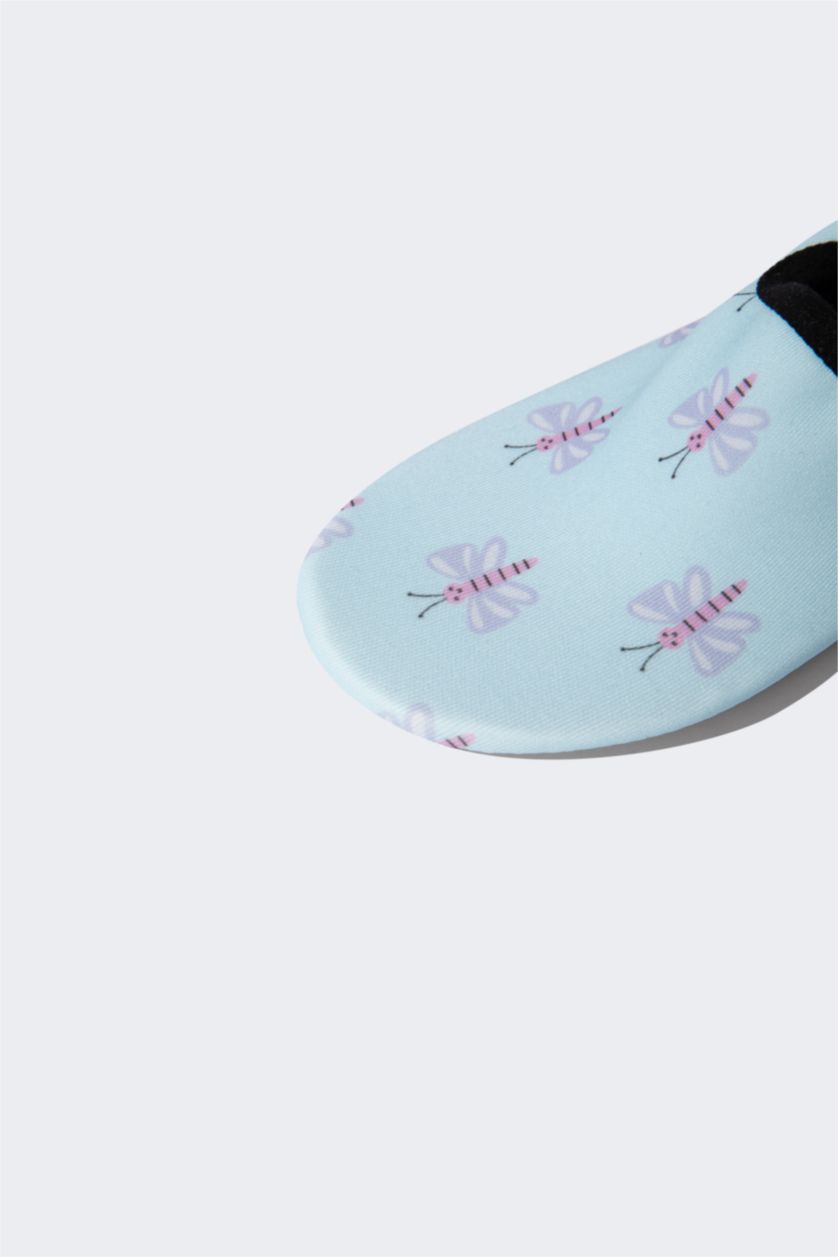 GIRLS & TEENS Light Blue Girl Printed Sea Shoes