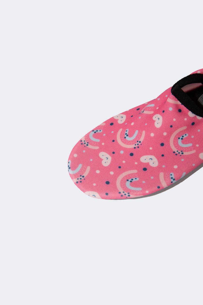 Kız Çocuk - Genç Kız Pembe Kız Çocuk Baskılı Deniz Ayakkabısı