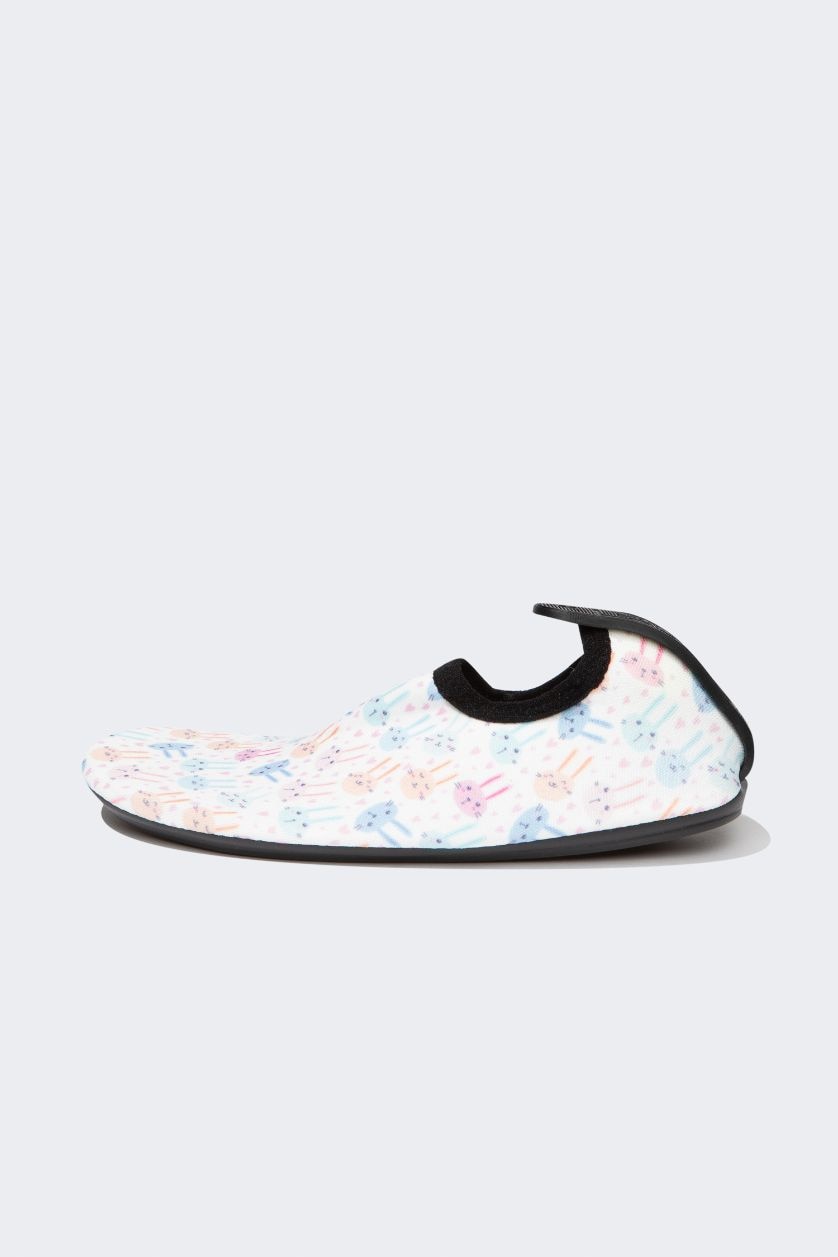 FILLES Blanc Chaussures de Plage imprimées Pour Fille