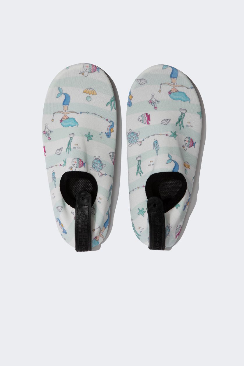 FILLES Blanc Chaussures de Plage imprimées Pour Fille