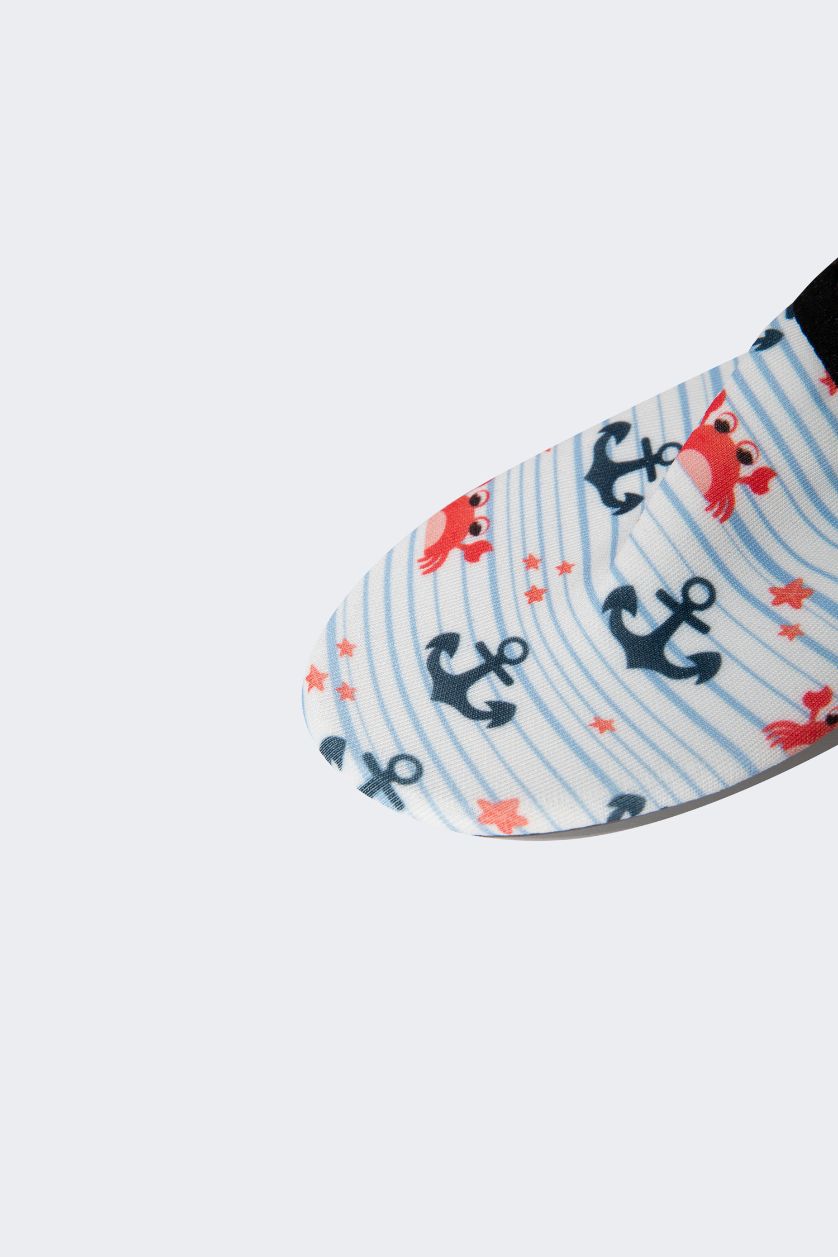 أولاد أزرق فاتح حذاء بحر ولادي بكعب مسطح