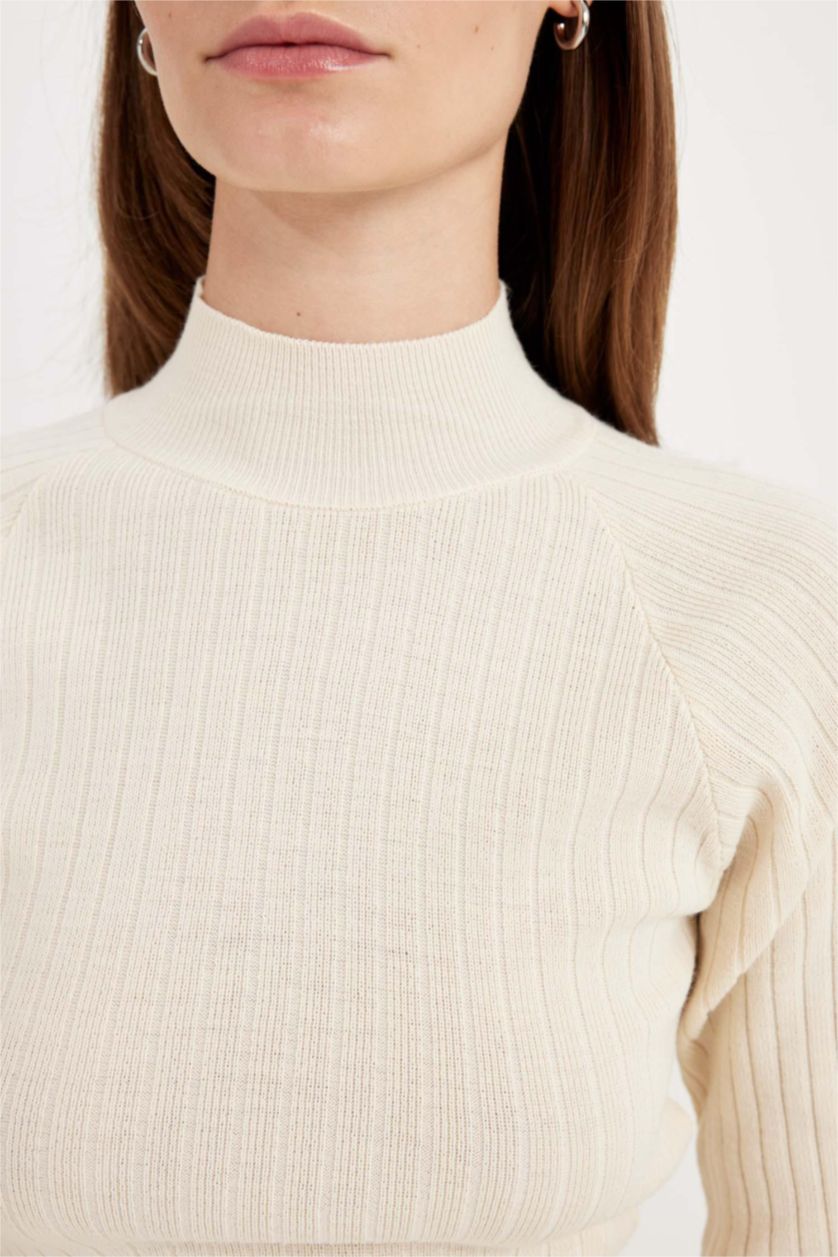 Kadın Ekru Fitted 2'li Ribana Takım