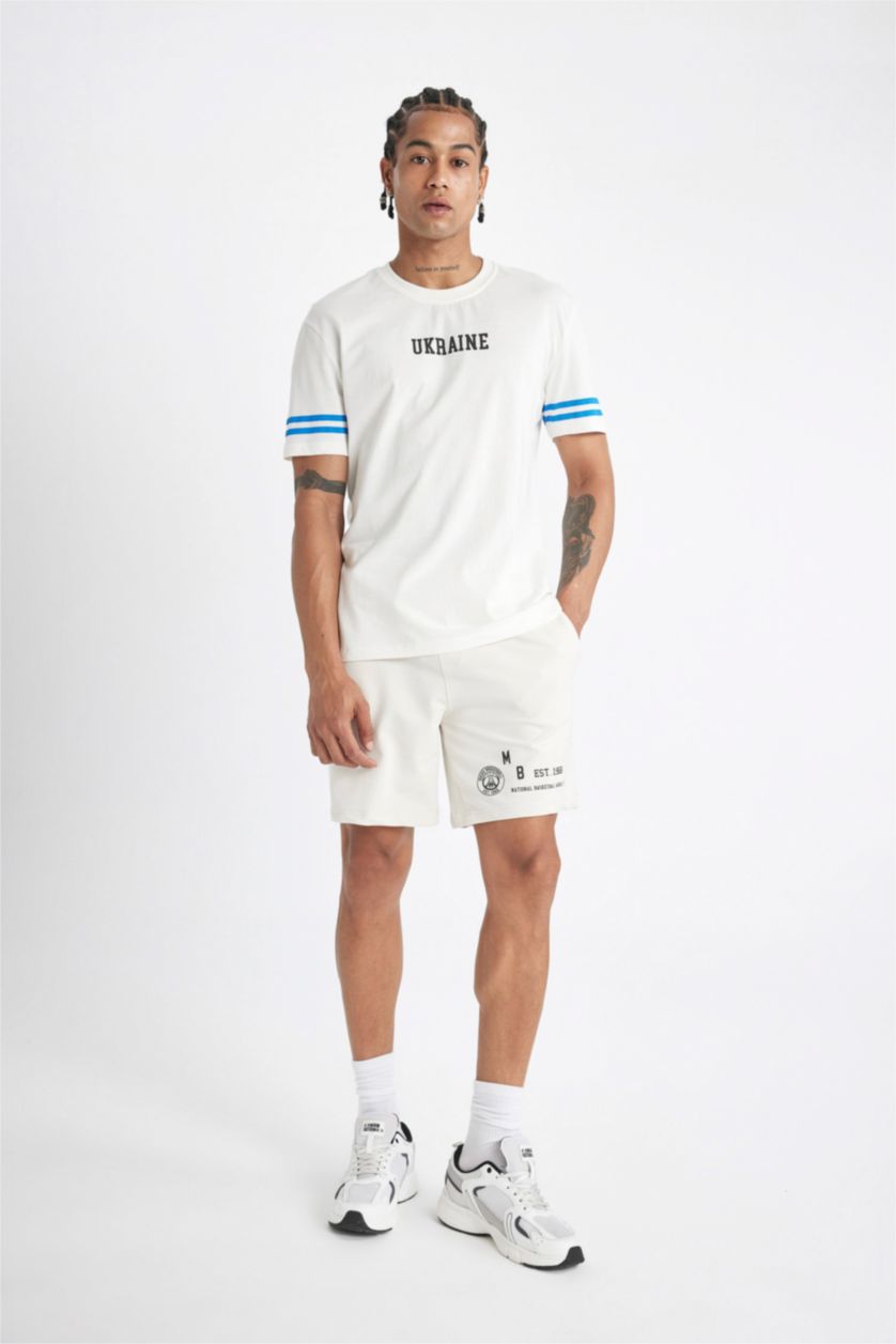 رجال بيج فاتح تيشيرت رياضي  قصة عادية من DeFactoFit