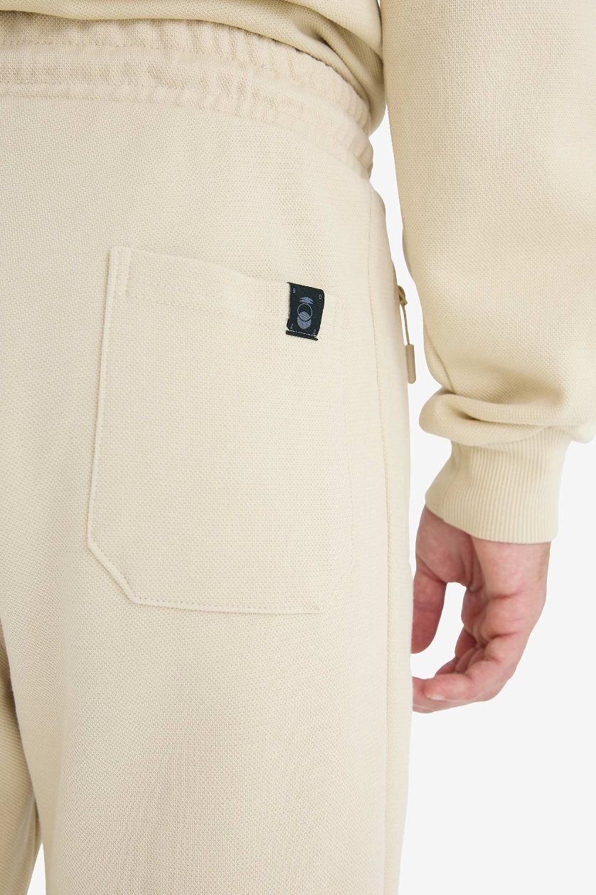 رجالي بيج بنطلون سويت بانتس بيكيه سليم فيت بجيب