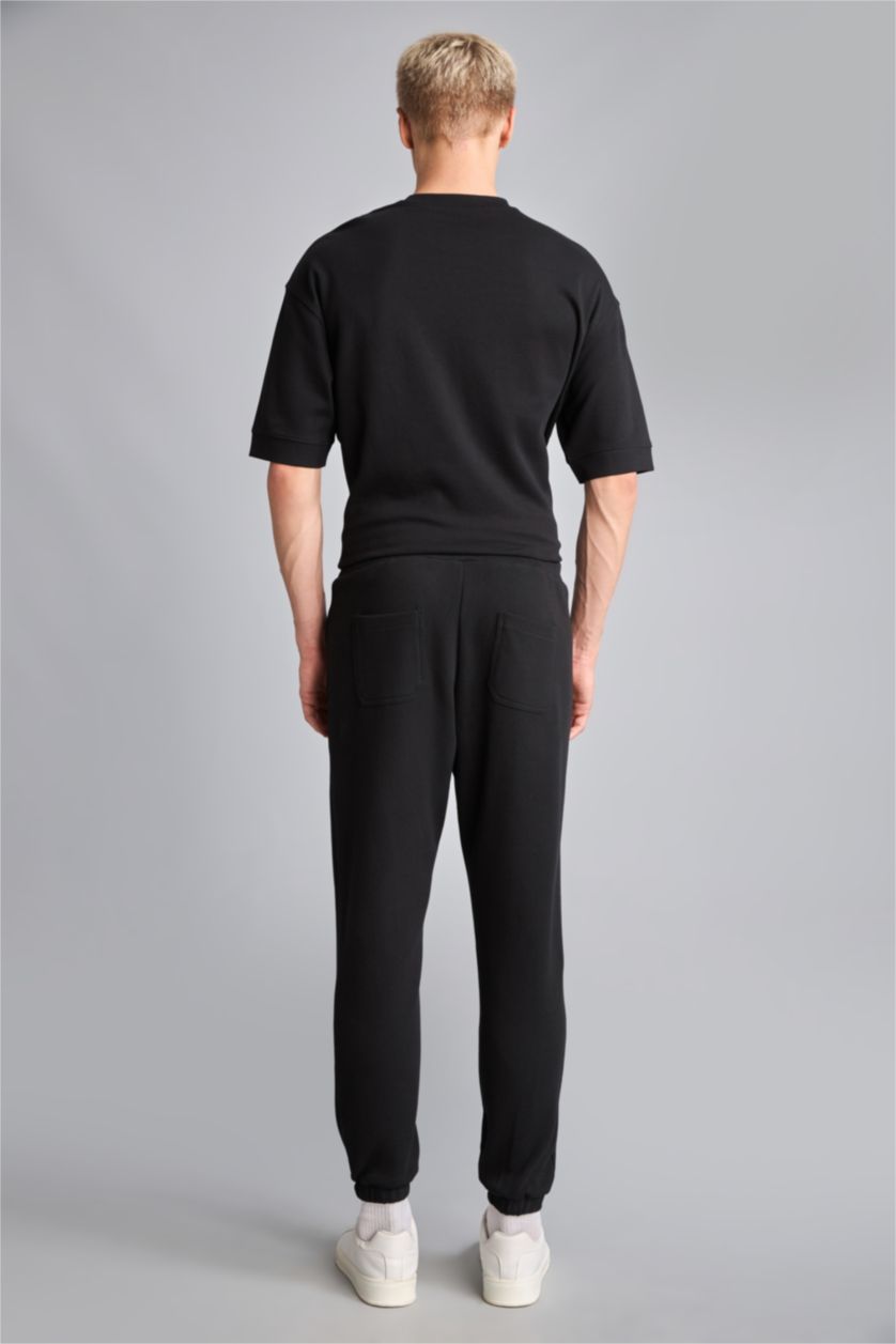 Мужчины Черный Брюки пике Slim Fit