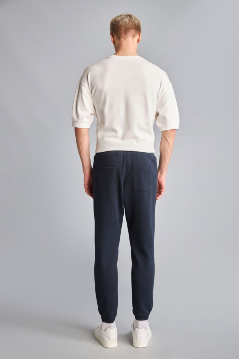 Мужчины Синий Брюки пике Slim Fit