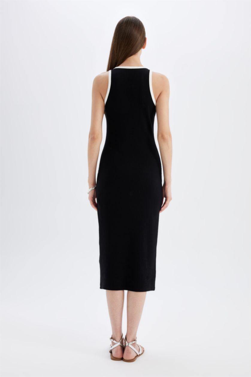 FEMME Noir Robe longue moulante sans anches