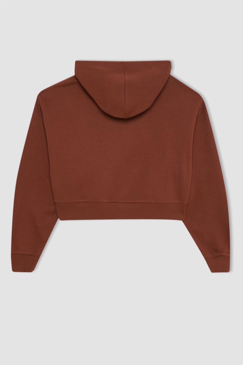 Әйелдерге Қоңыр Coool бос пішім бас киімді 3 иірілген жіп Кардиган