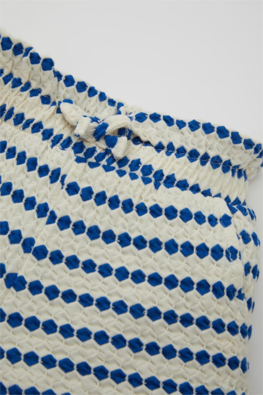 BABY GIRL Ecru Baby Girl Striped Shorts