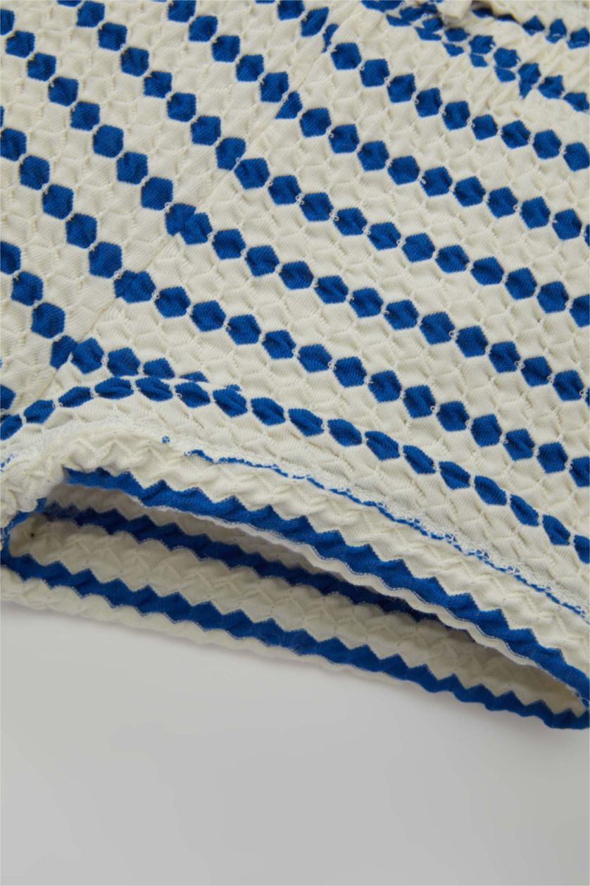 BABY GIRL Ecru Baby Girl Striped Shorts