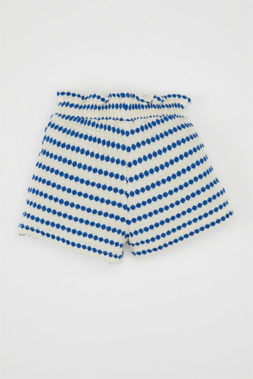 BABY GIRL Ecru Baby Girl Striped Shorts