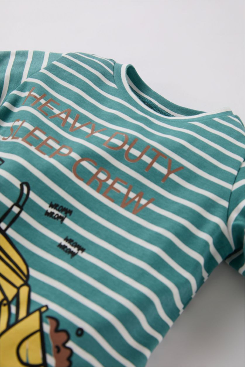 طفل صغير LT.PETROL طقم بيجاما بيبي اولادي قصة عادية بطبعة عربية - قطعتين