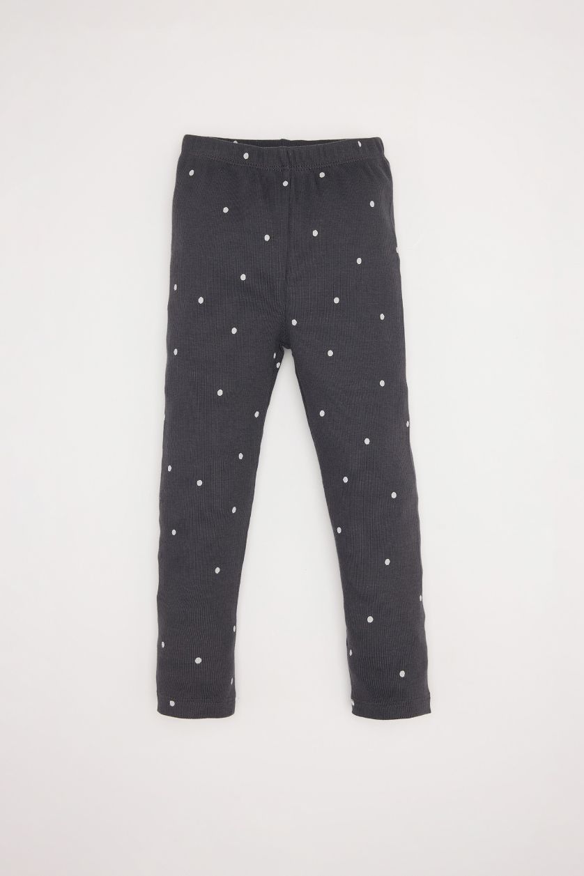 طفلة صغيرة أنثرا بيجاما منقط ريبانا برقبة مستديرة من قطعتين