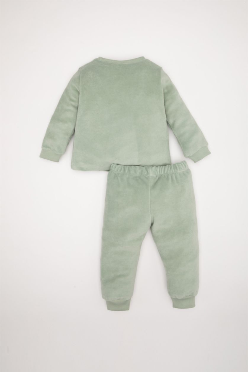 طفلة صغيرة نعناع بيجاما برقبة مستديرة من قطعتين