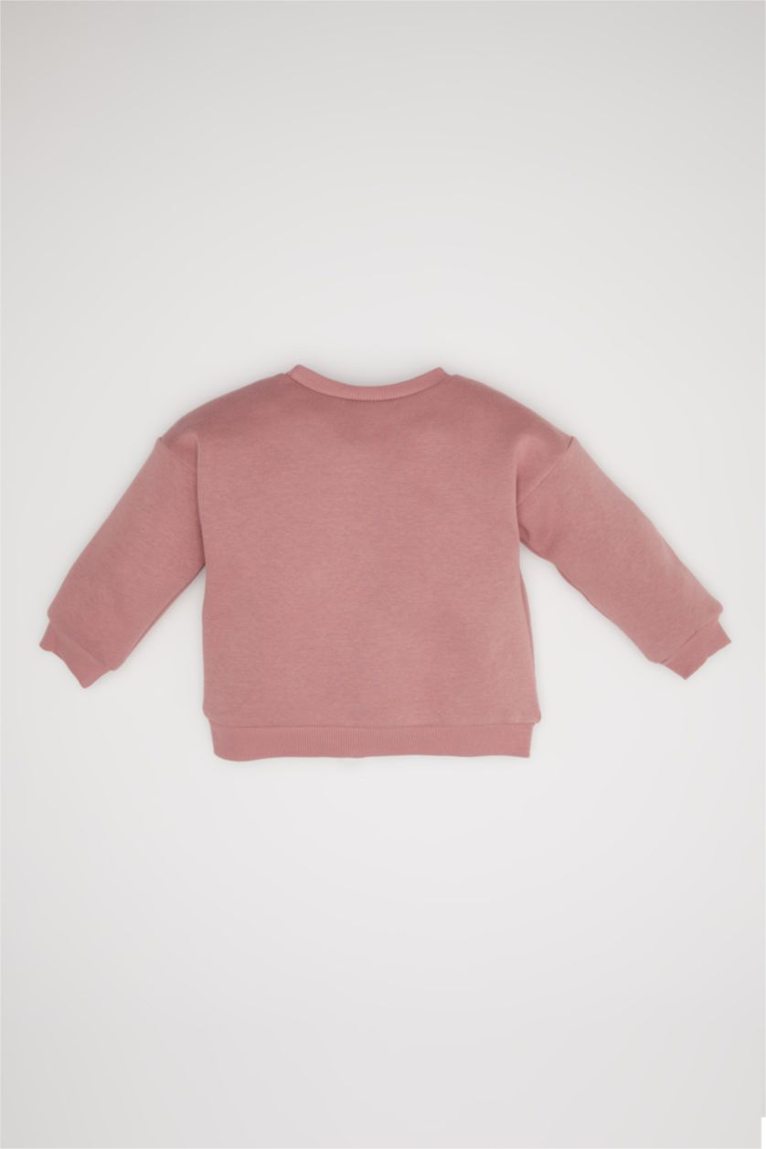 Kız Bebek Gülkurusu Kız Bebek Baskılı Sweatshirt