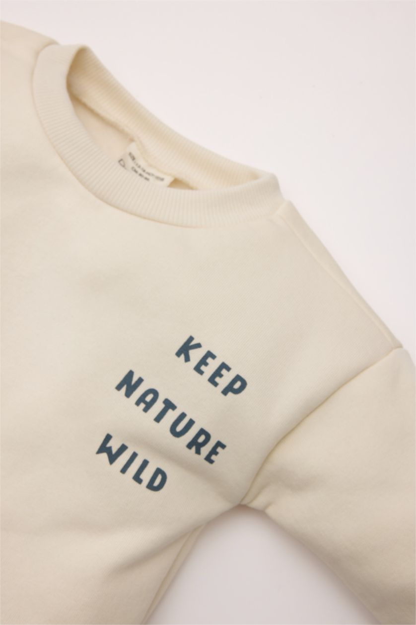 BABY BOY NAVY Baby Boy Crew Neck Printed T-shirt Jumpsuit 2 Piece