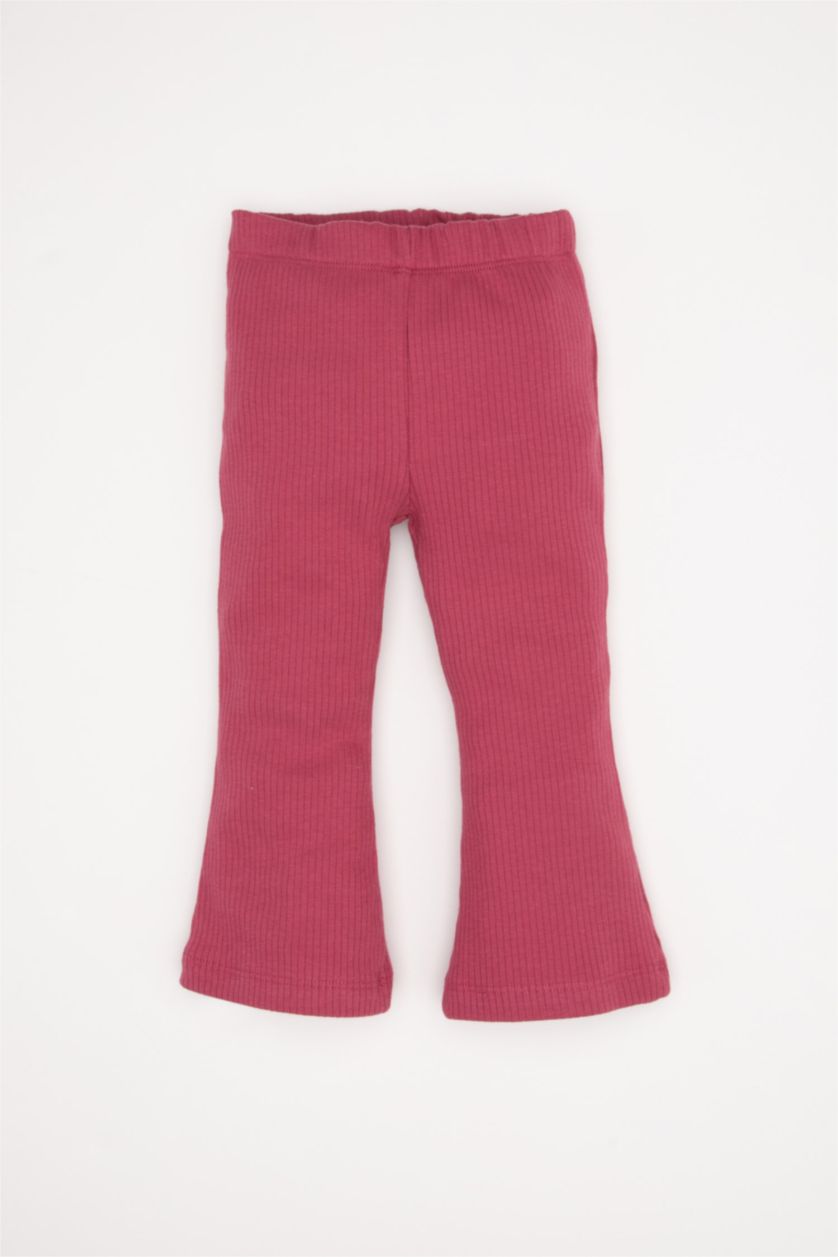 Kız Bebek Lila Kız Bebek 2'li Takım Çiçekli Sweatshirt Tayt 