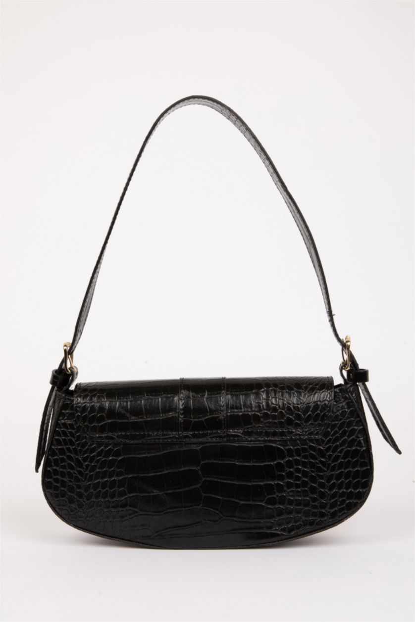 Kadın Siyah Suni Deri Çapraz Çanta