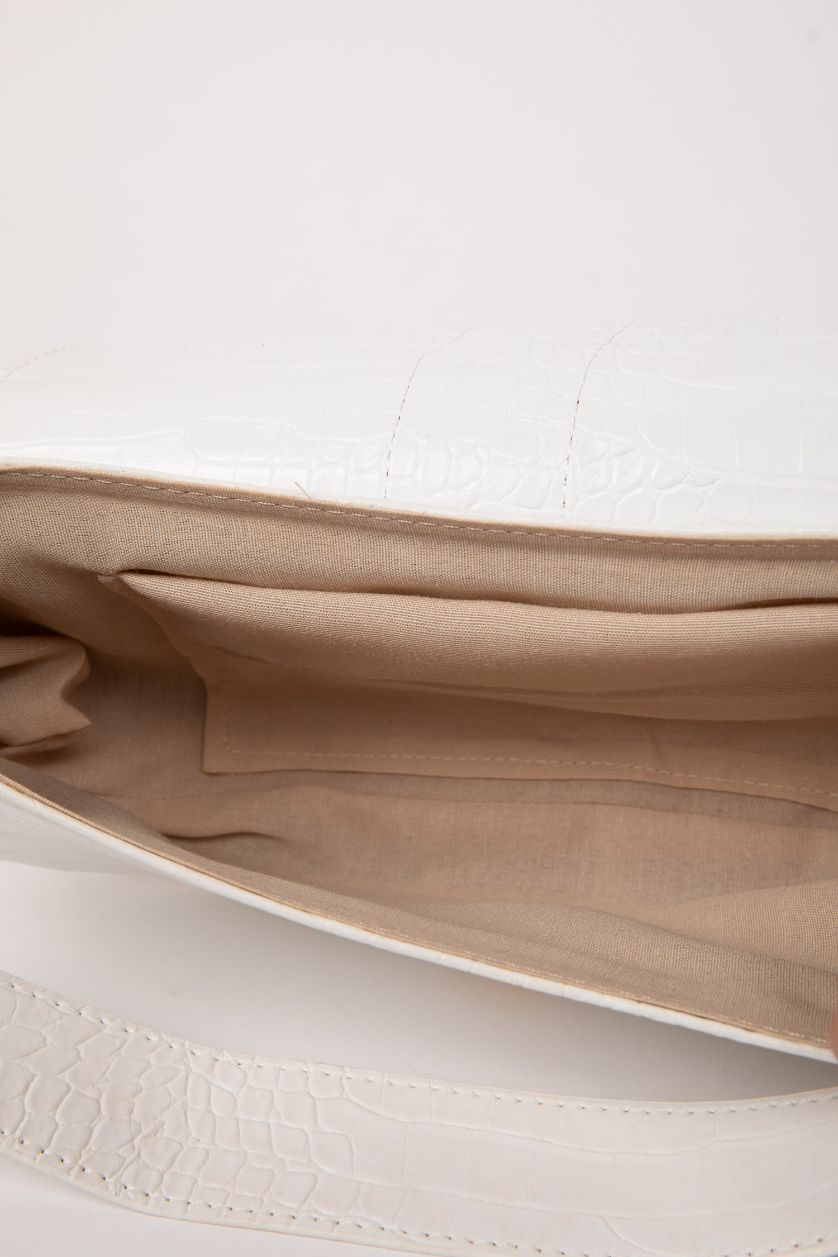 Kadın Beyaz Kadın Suni Deri Çapraz Çanta