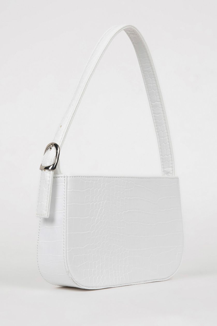 نساء أبيض (000) جنطة كتف نسائي جلد صناعي