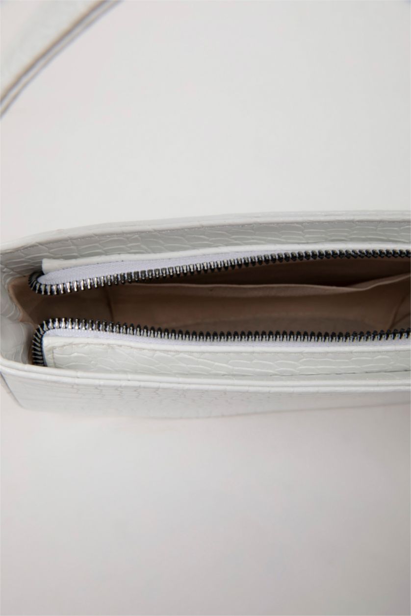 نساء أبيض (000) جنطة كتف نسائي جلد صناعي