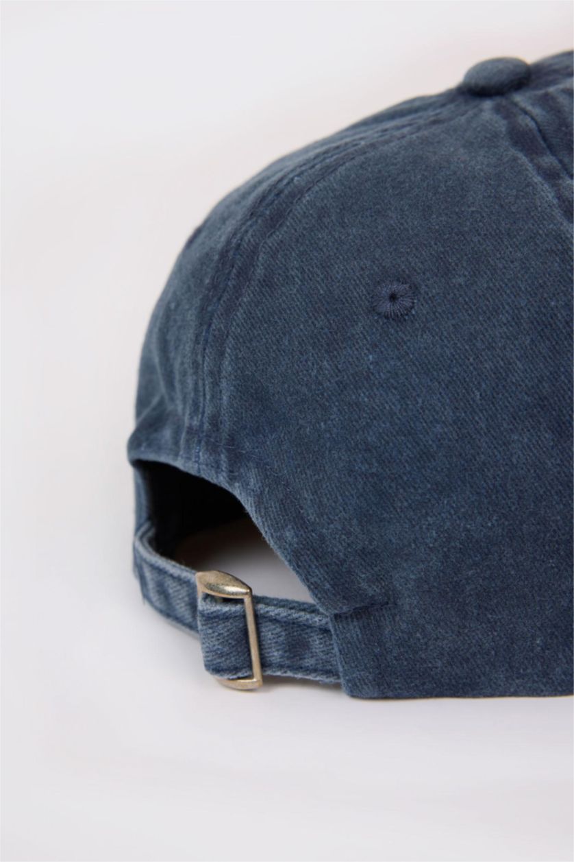 Erkek Lacivert Erkek Jean Cap Şapka