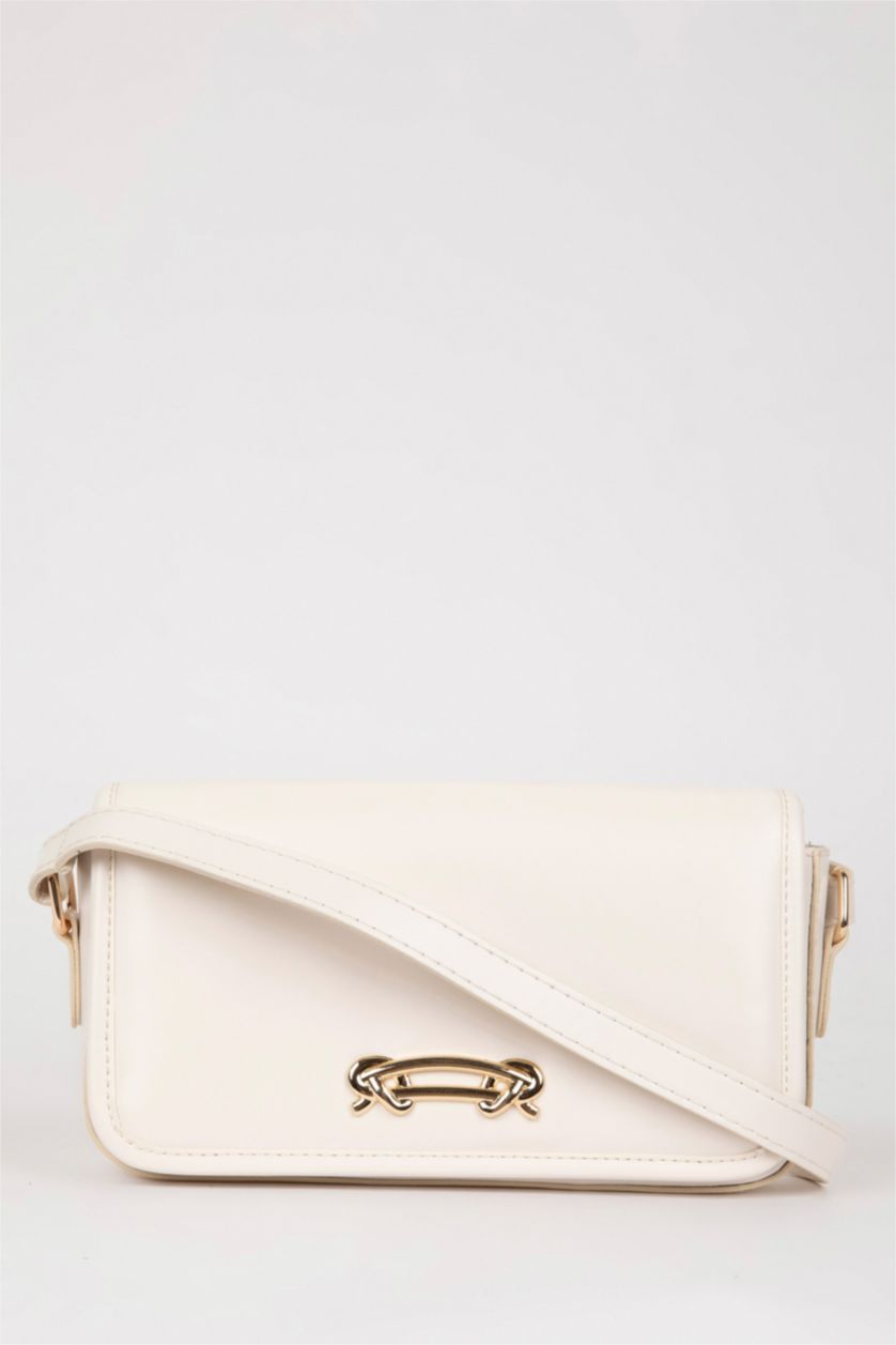 Kadın Bej Kadın Uzun Askılı Suni Deri Çapraz Çanta