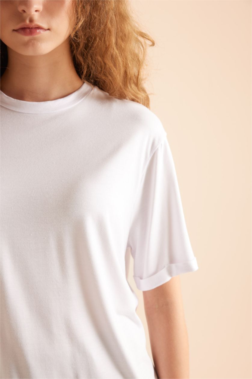 WOMAN Black Regular Fit Short Sleeve 2 Pack T-Shirt Tunic