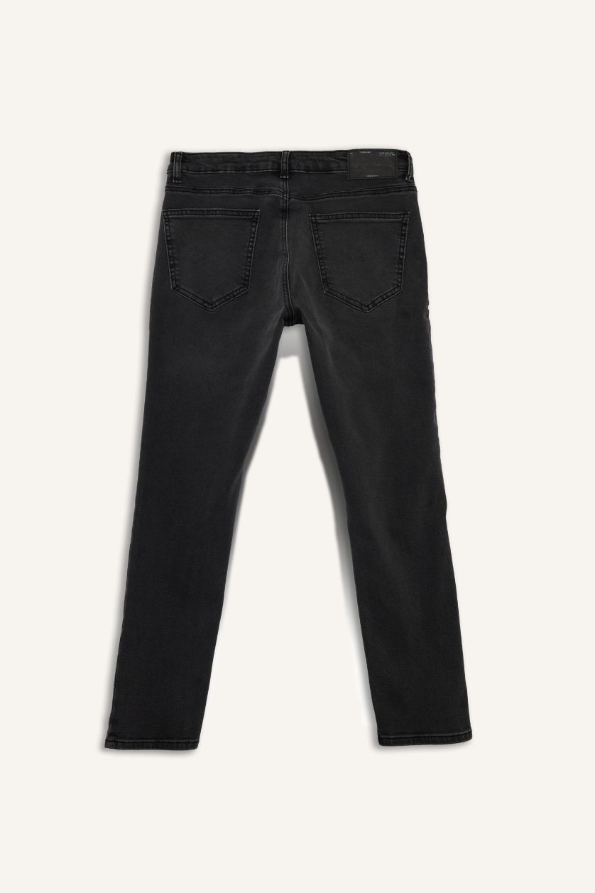 Erkek Antrasit Pedro Slim Fit Dar Kalıp Normal Bel Dar Paça Jean Pantolon