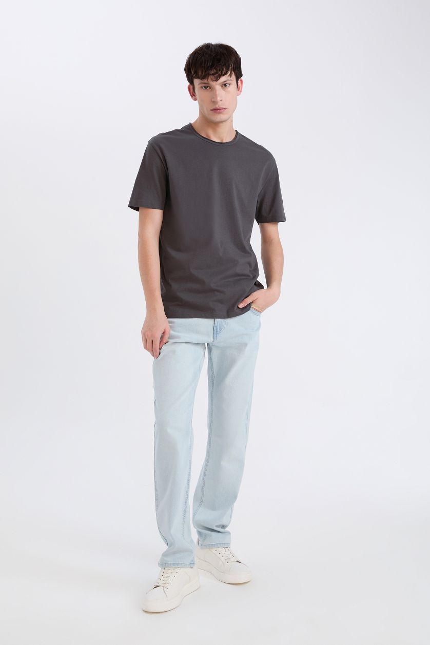 MAN Anthracite Regular Fit Crew Neck Heavy Fabric T-Shirt