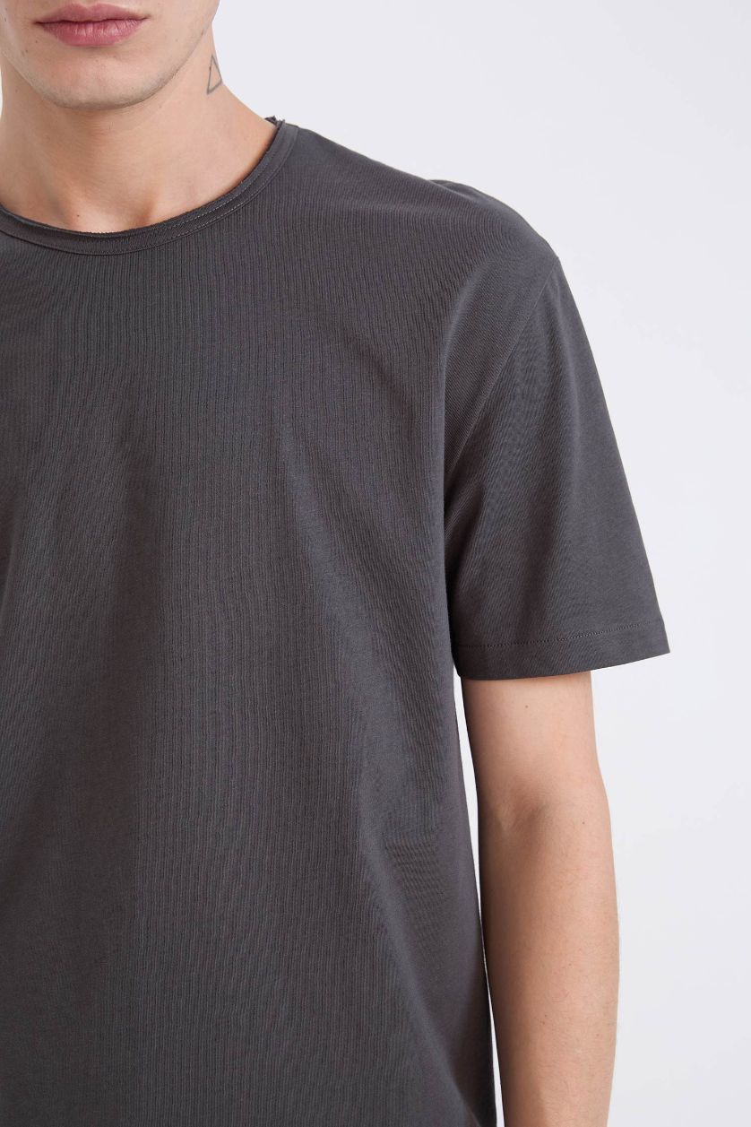 MAN Anthracite Regular Fit Crew Neck Heavy Fabric T-Shirt