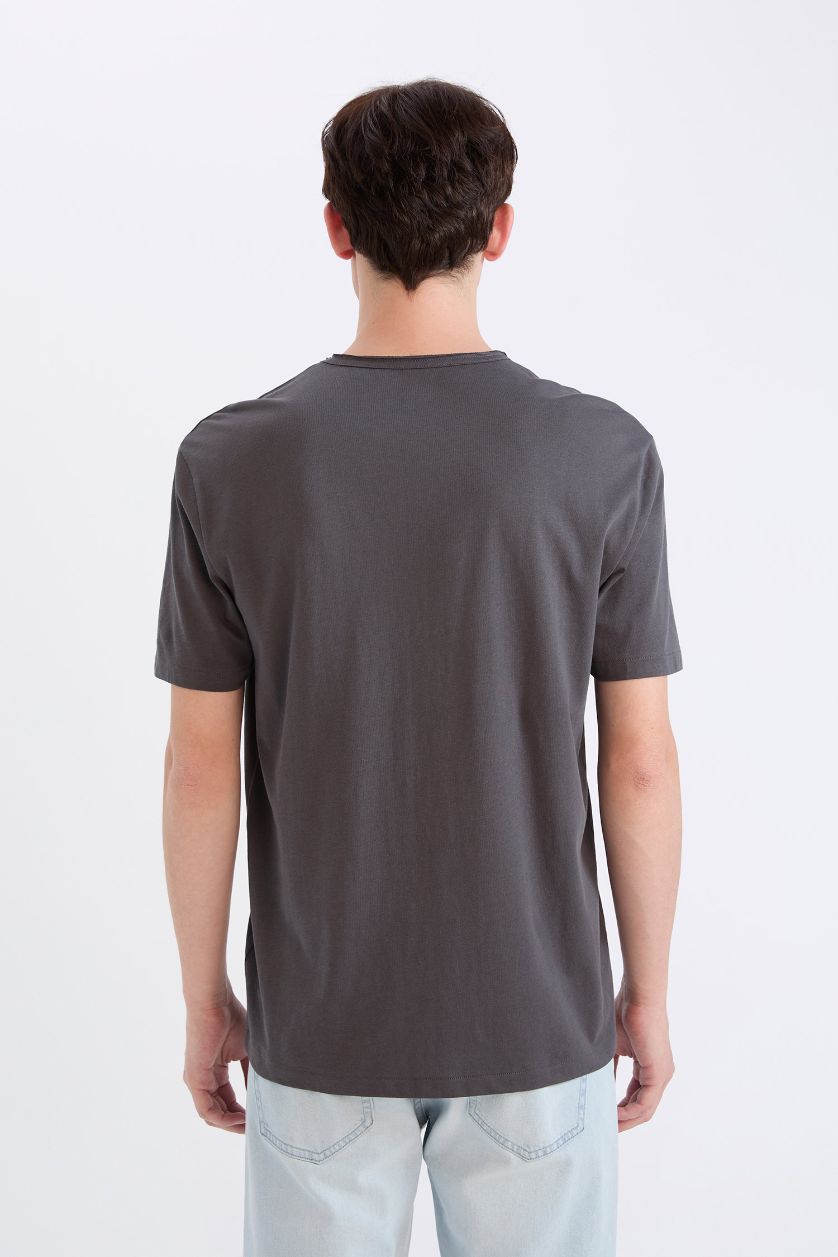 MAN Anthracite Regular Fit Crew Neck Heavy Fabric T-Shirt