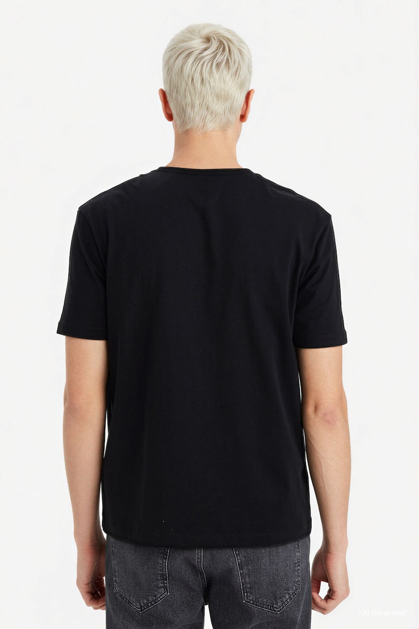 MAN Black 100% Cotton Heavy Fabric T-Shirt