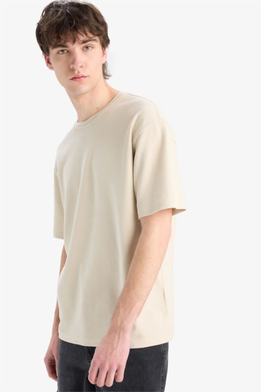 Man Stone Boxy Fit Crew Neck Short Sleeve T-Shirt