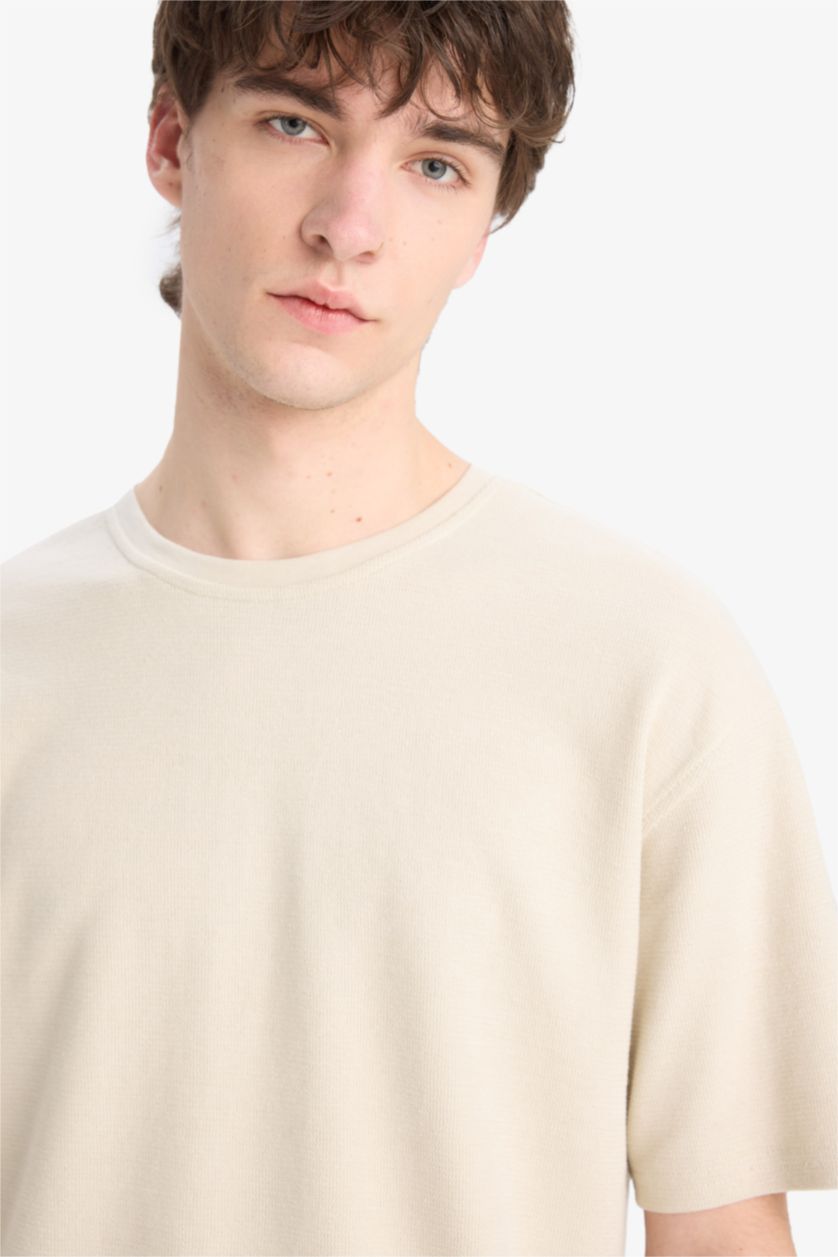 Man Stone Boxy Fit Crew Neck Short Sleeve T-Shirt