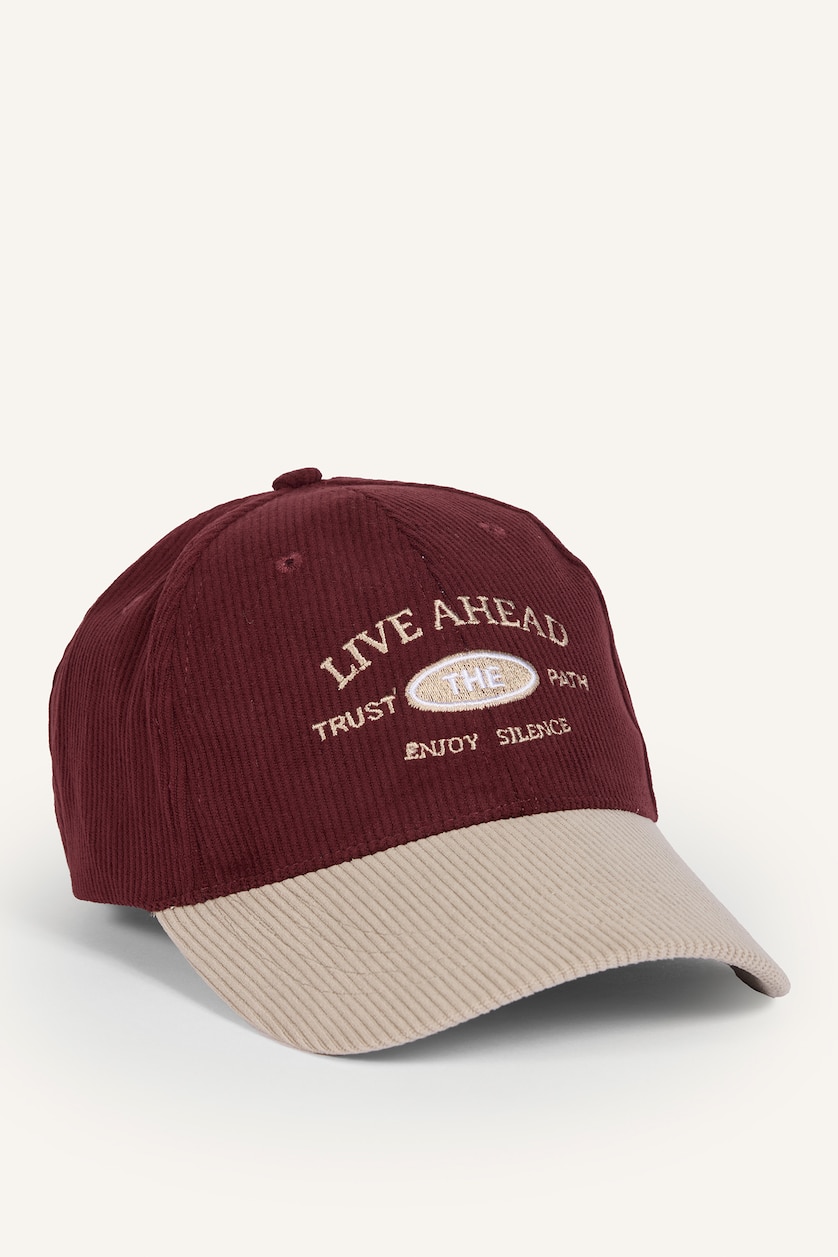 Erkek Bordo Erkek Kadife Cap Şapka