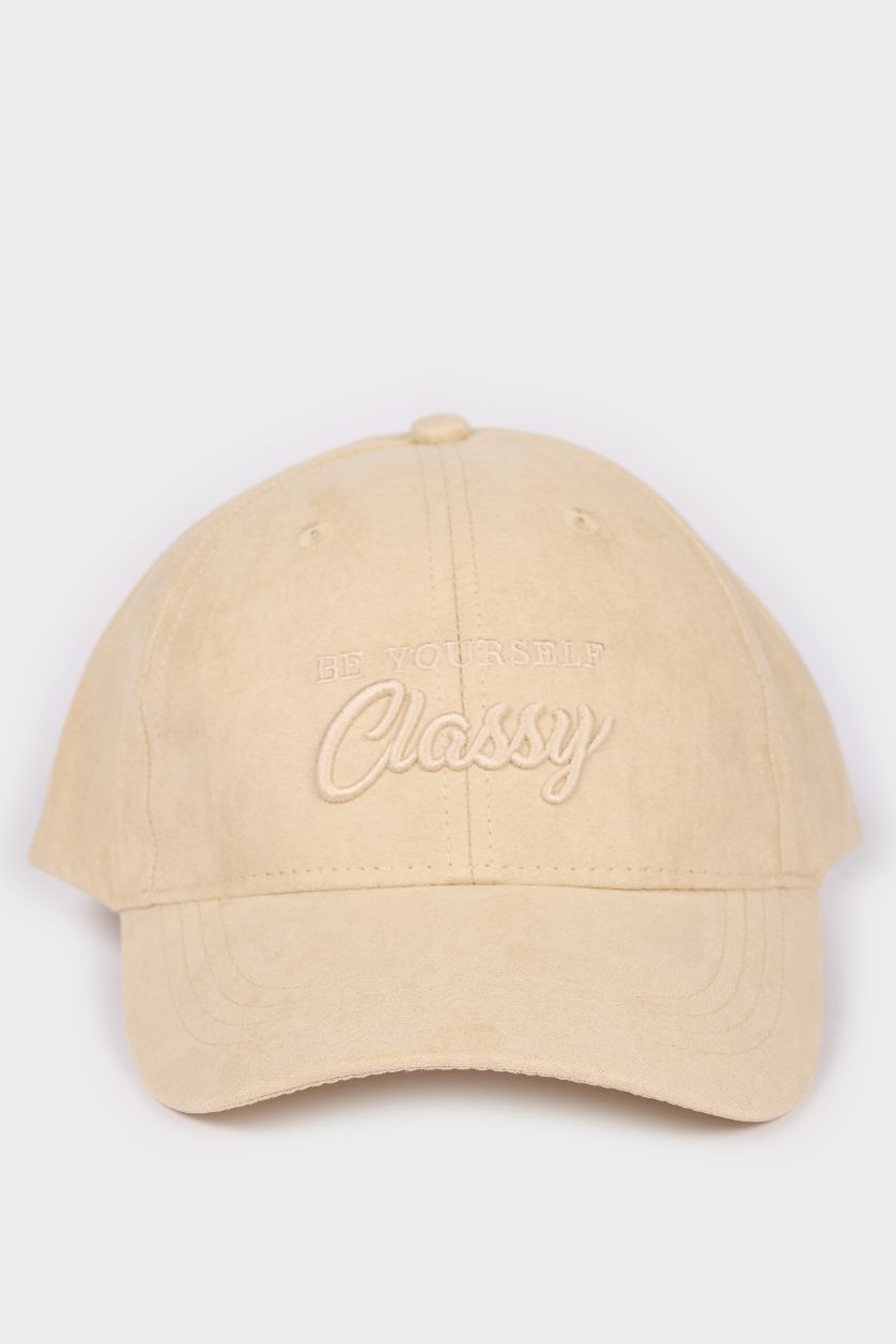 Erkek Bej Erkek Süet Cap Şapka