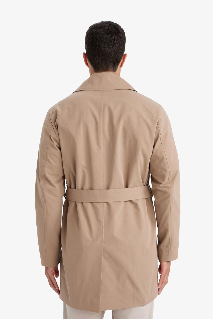 رجالي بيج جاكيت ترانش كوت سليم فيت مبطن