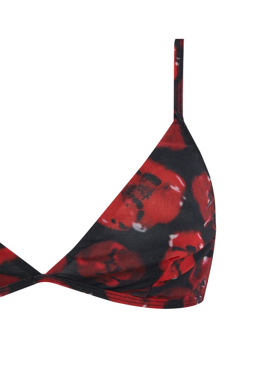 Kadın Kırmızı Kapsız Tül Bra