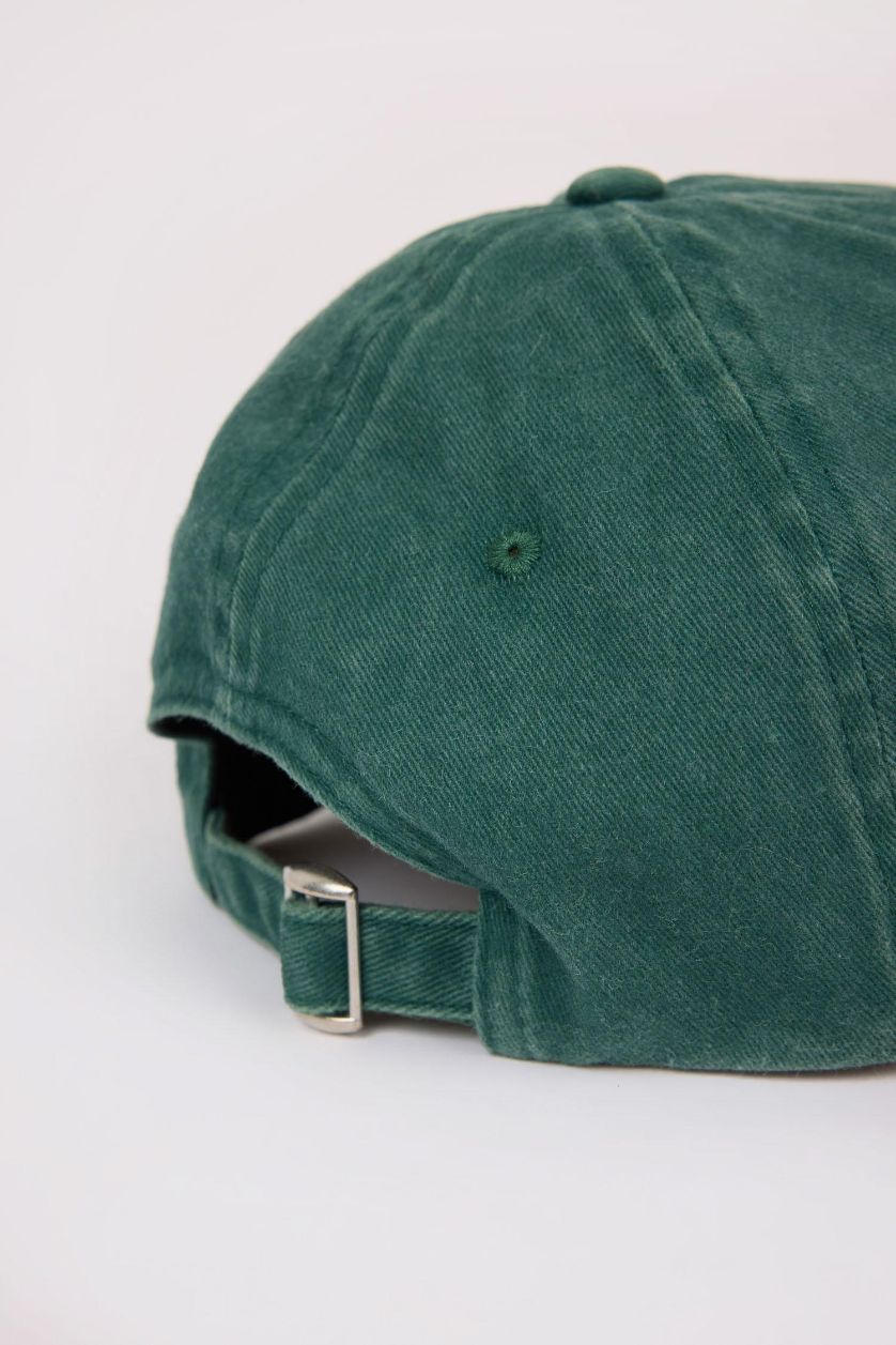 Kadın Yeşil Kadın Jean Görünümlü Cap Şapka