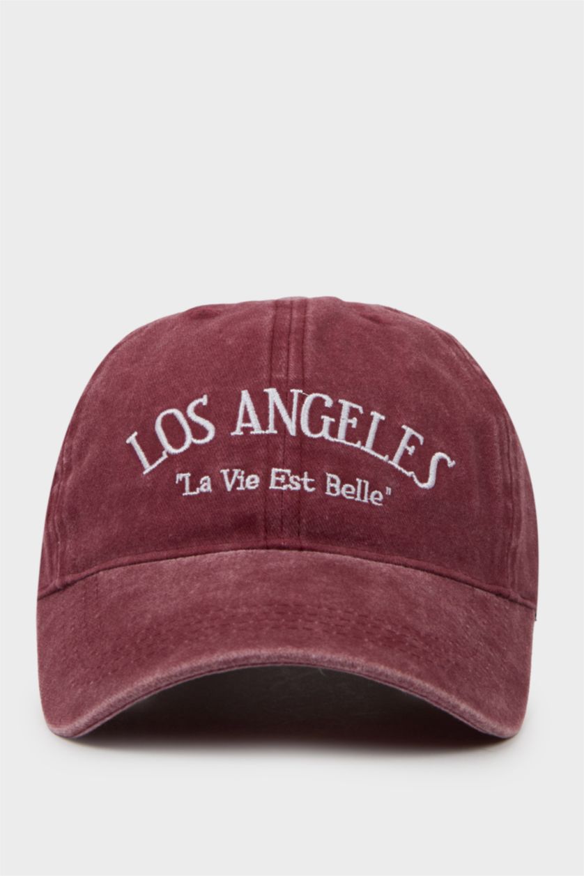 WOMAN Red Woman Denim Look Hat