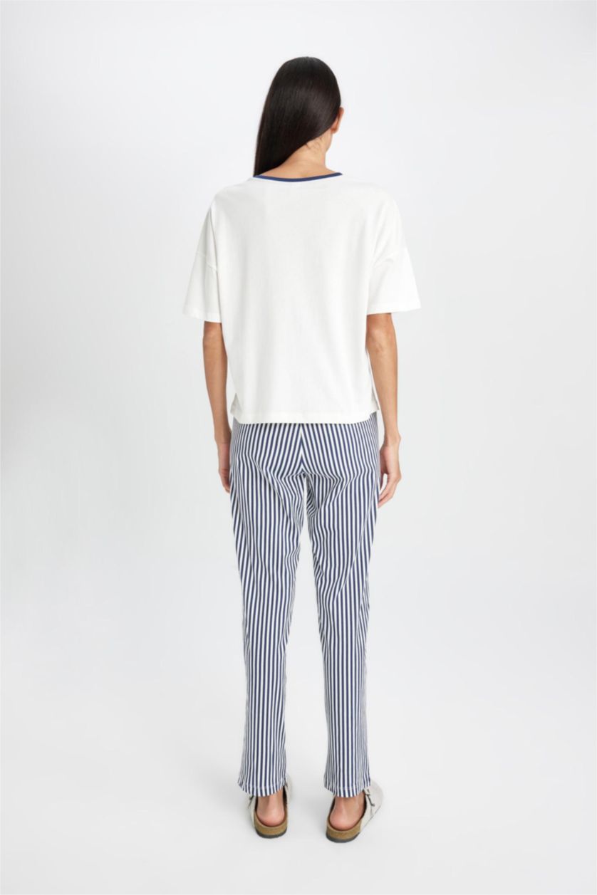 FEMME Marin Pyjama avec imprimé de Fall In Love