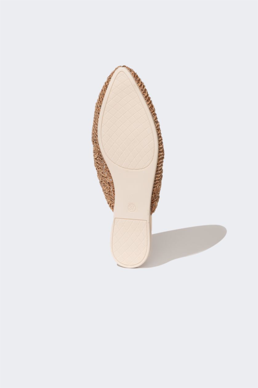 WOMAN Camel Woman Flat Sole Slip On Slippers