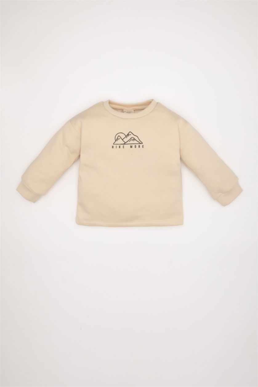 BABY BOY Beige Baby Boy T-Shirt Velvet Jumpsuit 2 Piece