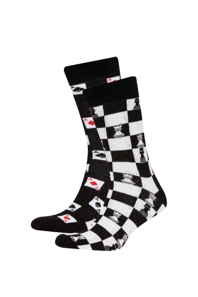 رجال Karma جوارب طويلة قطن للرجال - قطعتين