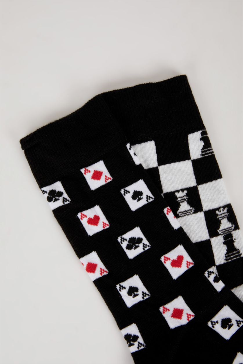 رجال Karma جوارب طويلة قطن للرجال - قطعتين